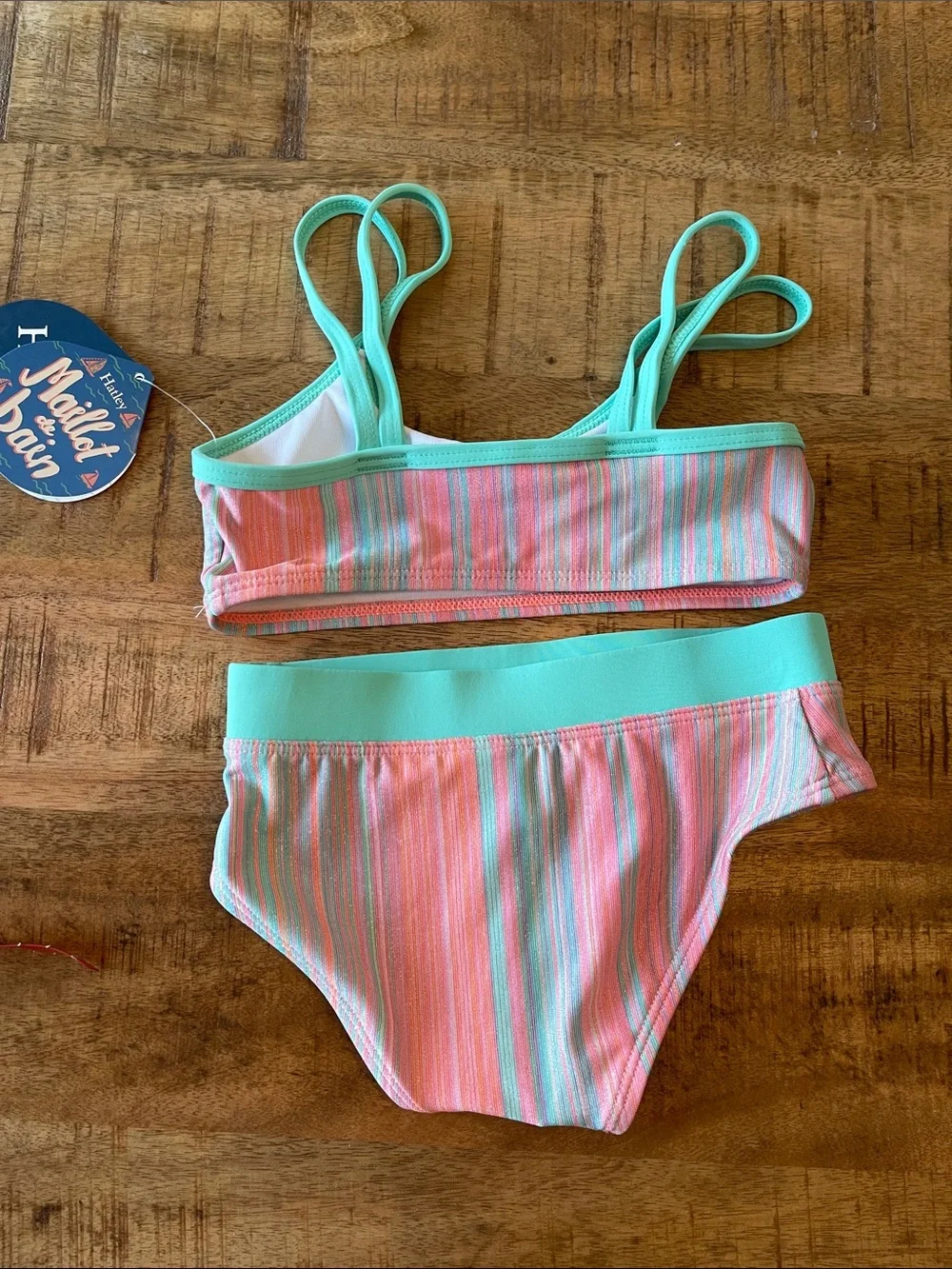 Hatley Shimmer Stripe Baby Girls Bikini Swimsuit New 3 Boutique